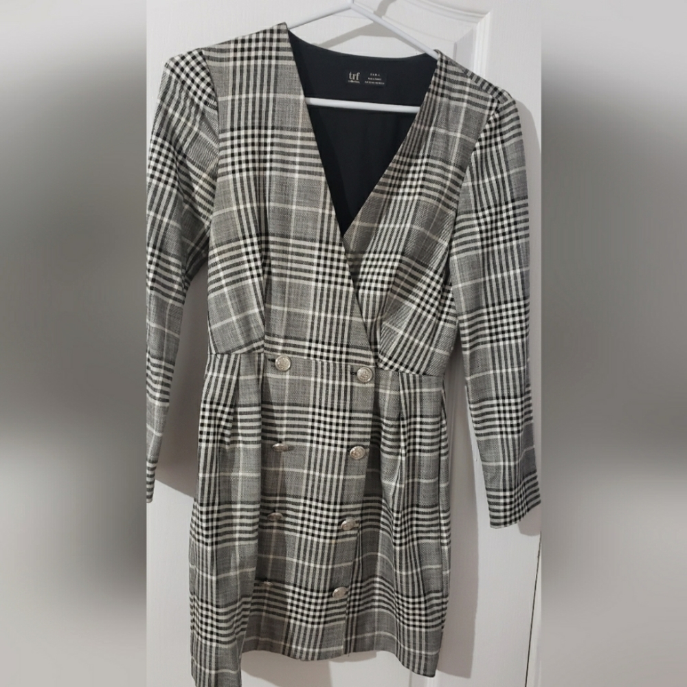 Zara TRF double breasted button down dress